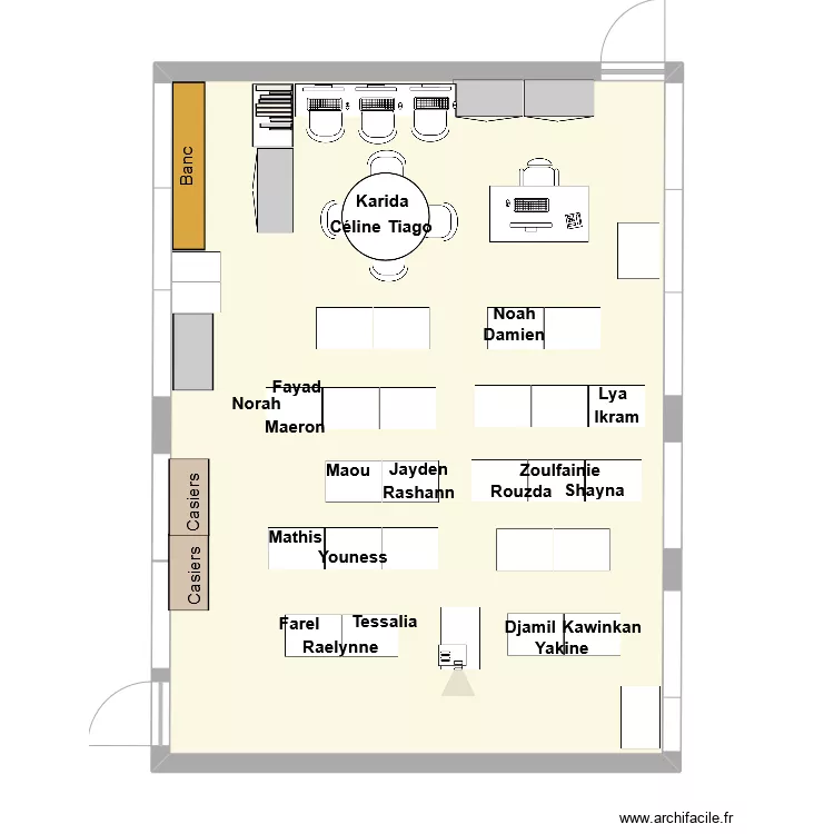 Classe P4 - Groupe de 3 HOMOGENE. Plan de 