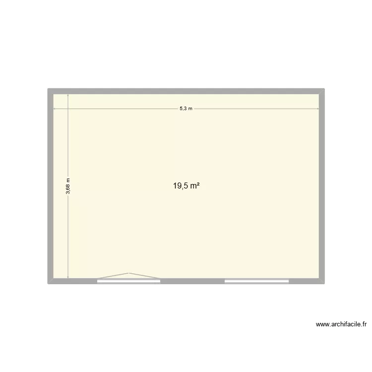 future cuisine. Plan de 1  et 20 m²