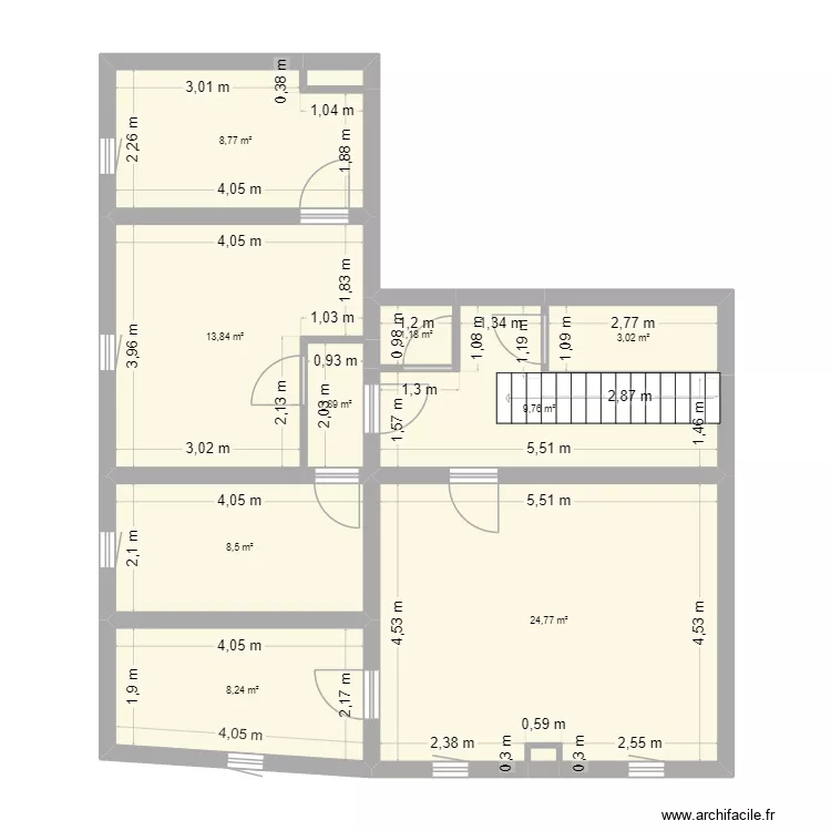 CROZE ELEC ETAGE. Plan de 11 et 80 m² CROZE ELEC ETAGE. Plan de 11 et 80 m²