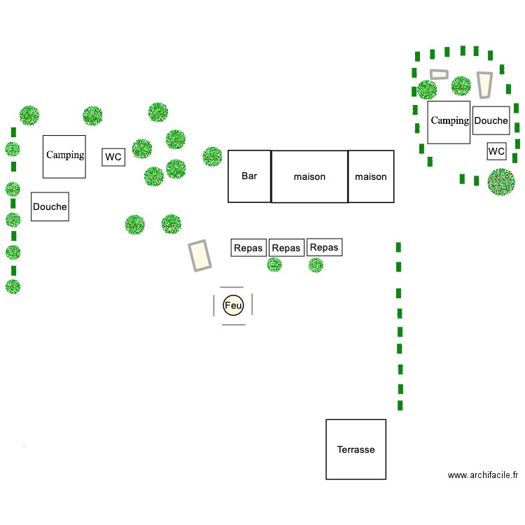 PLAN FESTIVAL POSSITOPIA. Plan de 3 pièces et 28 m2