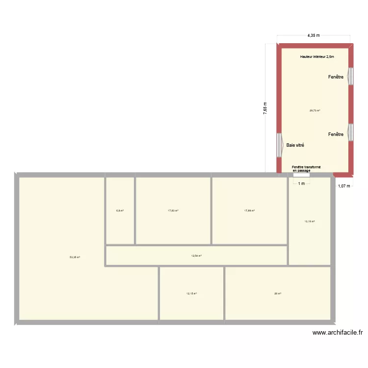 Buzenac. Plan de 9  et 183 m²