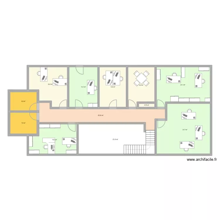 BUREAU. Plan de 12 Pièces et 193 m² BUREAU. Plan de 12 Pièces et 193 m²
