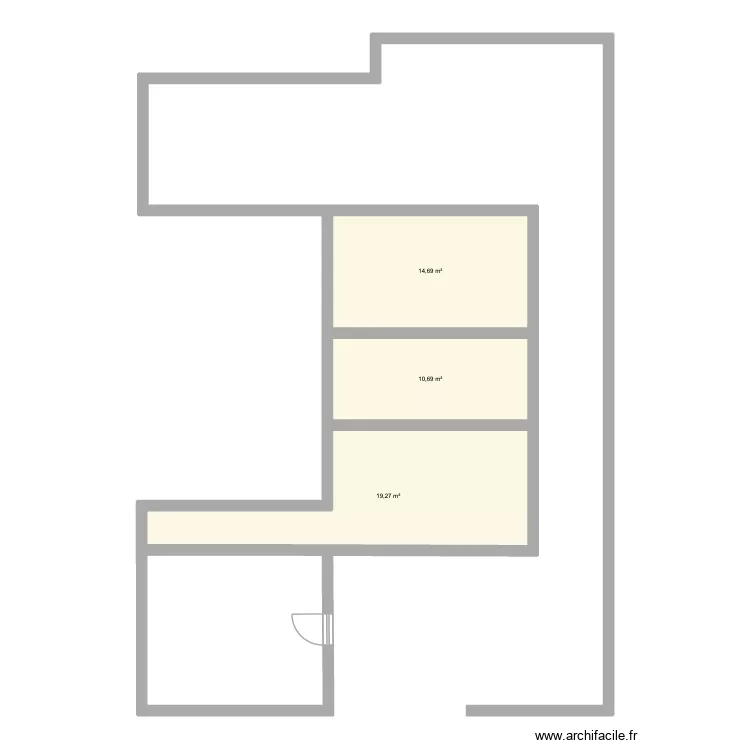 Josep Aguirre. Plan de 3  et 45 m²