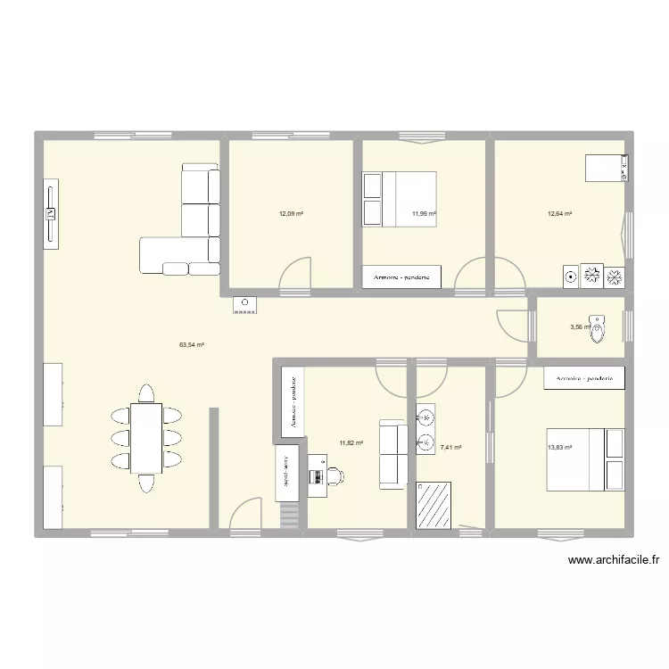 Maison Aubigné 2. Plan de 8 et 137 m² Maison Aubigné 2. Plan de 8 et 137 m²
