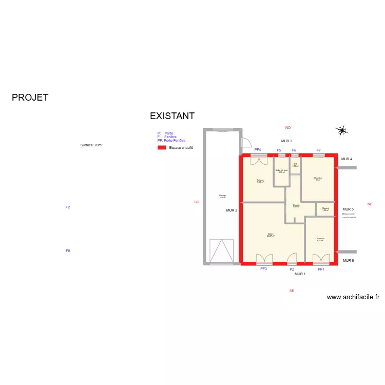 CHARRON_ Existant. Plan de 