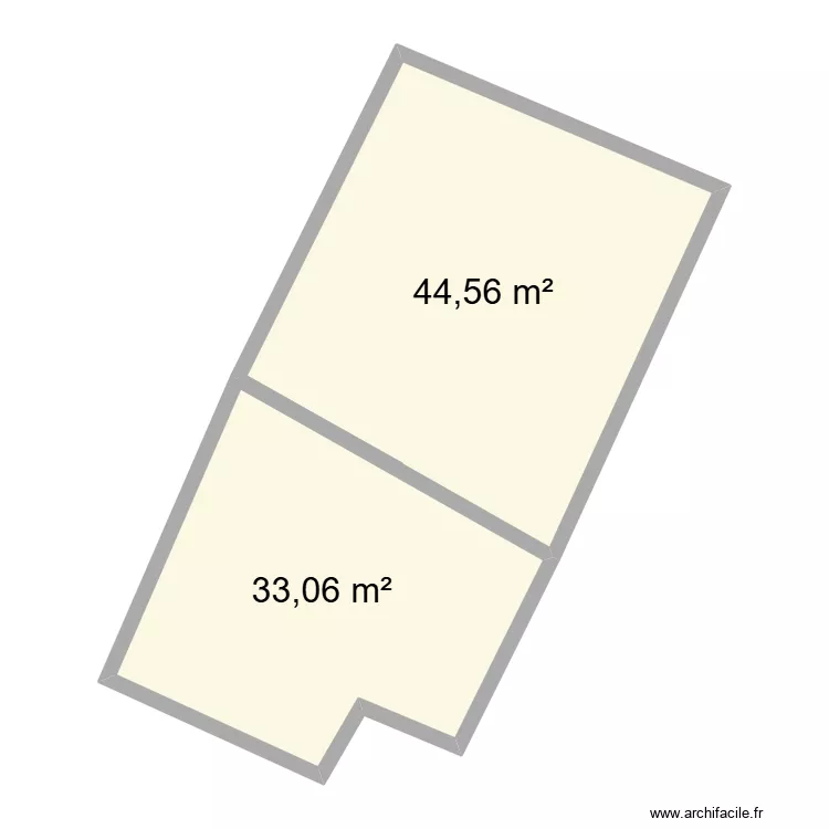 petite maison villar. Plan de 2  et 78 m²