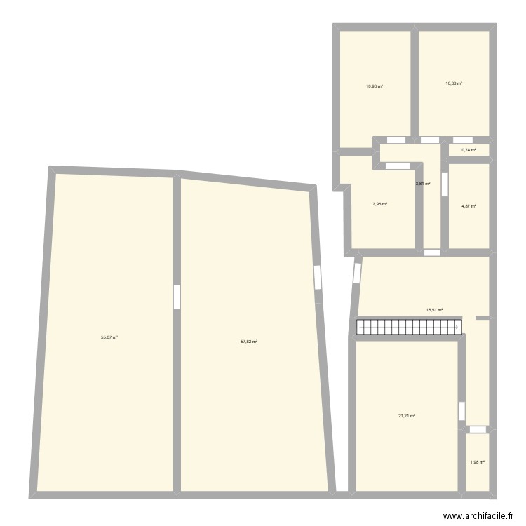 vandieres etage. Plan de 11 pièces et 191 m2