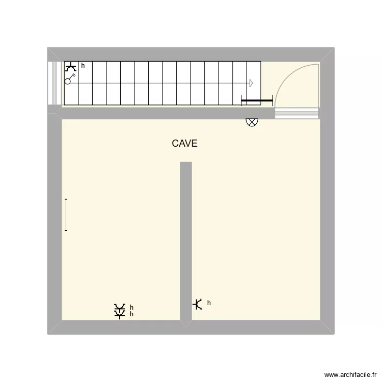 CAVE. Plan de 1 et 21 m² CAVE. Plan de 1 et 21 m²