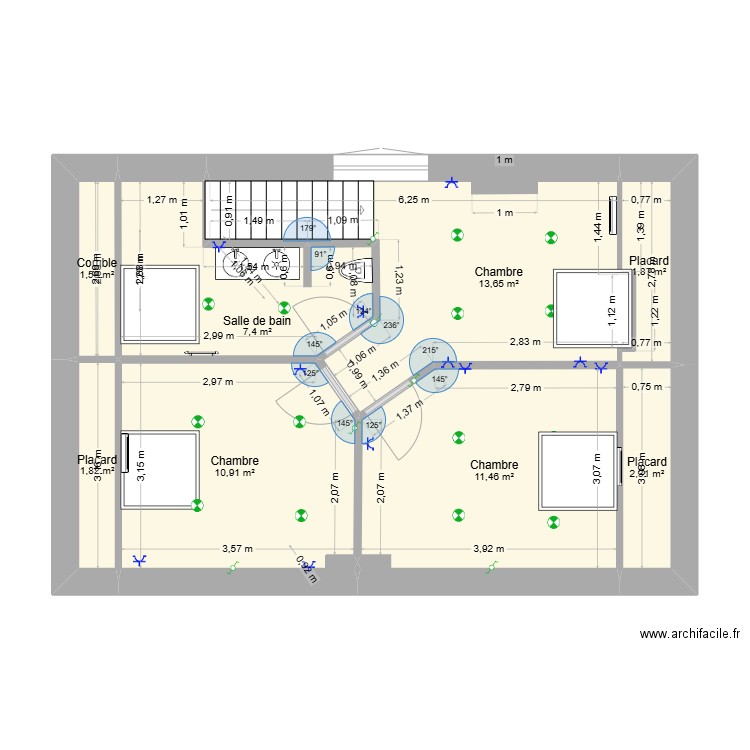 2025 2. Plan de 8 pièces et 51 m2