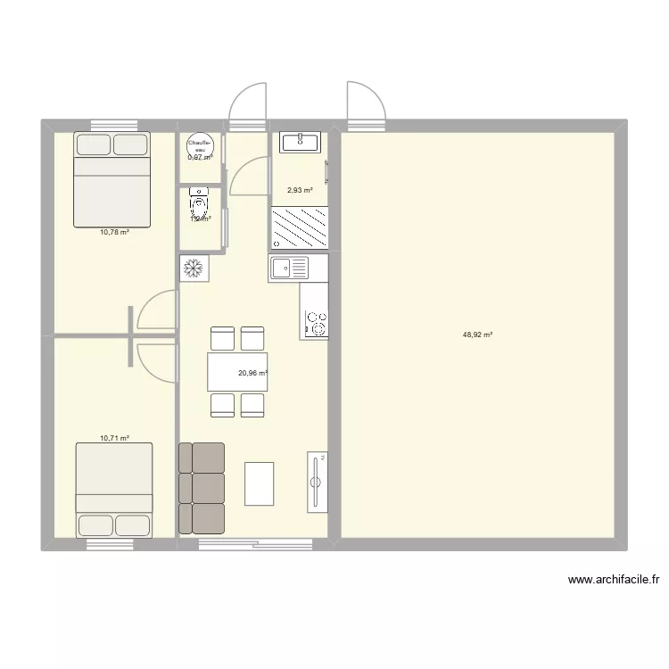 mitoyen apts. Plan de 7 et 96 m² mitoyen apts. Plan de 7 et 96 m²