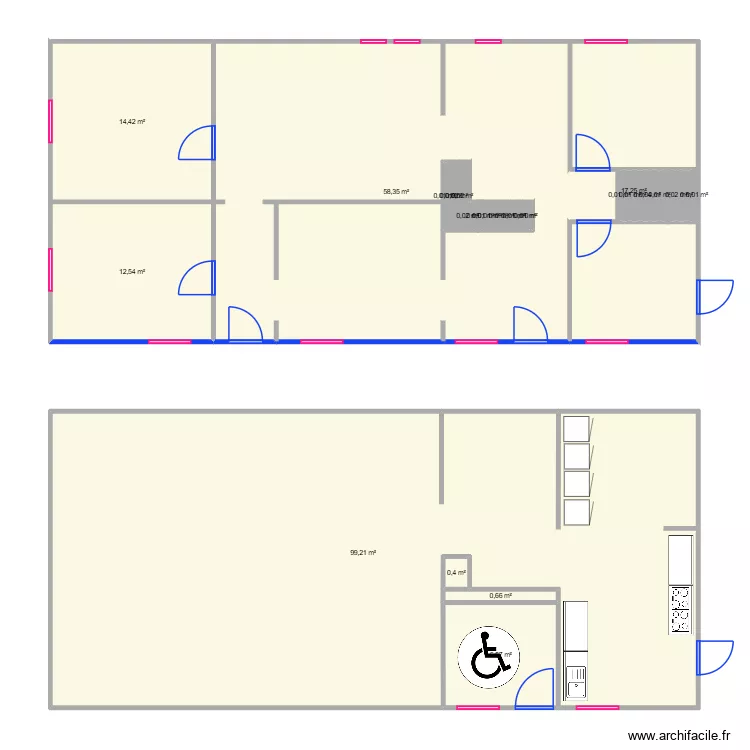 Projet_Louis Sallenave. Plan de 31 et 213 m² Projet_Louis Sallenave. Plan de 31 et 213 m²