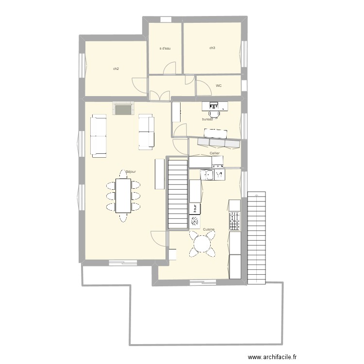 R+1 arlette projet 3. Plan de 0 pièce et 0 m2