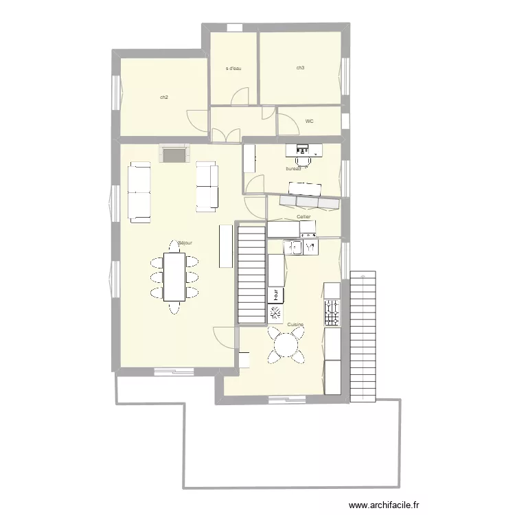 R+1 arlette projet 3. Plan de 