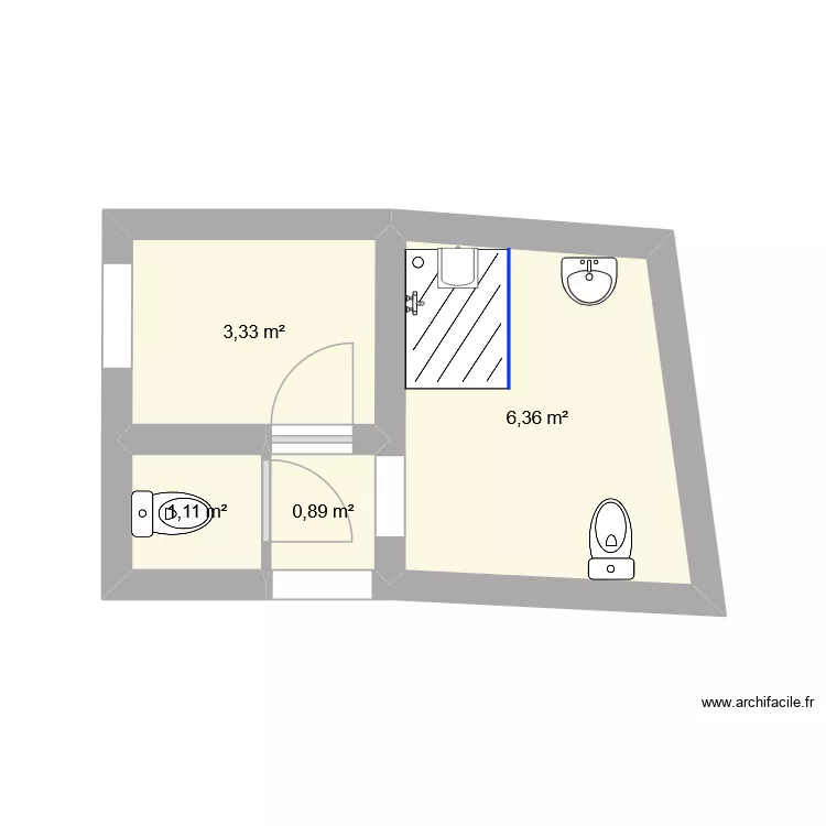 Plan HUOT (Après). Plan de 4 et 12 m² Plan HUOT (Après). Plan de 4 et 12 m²