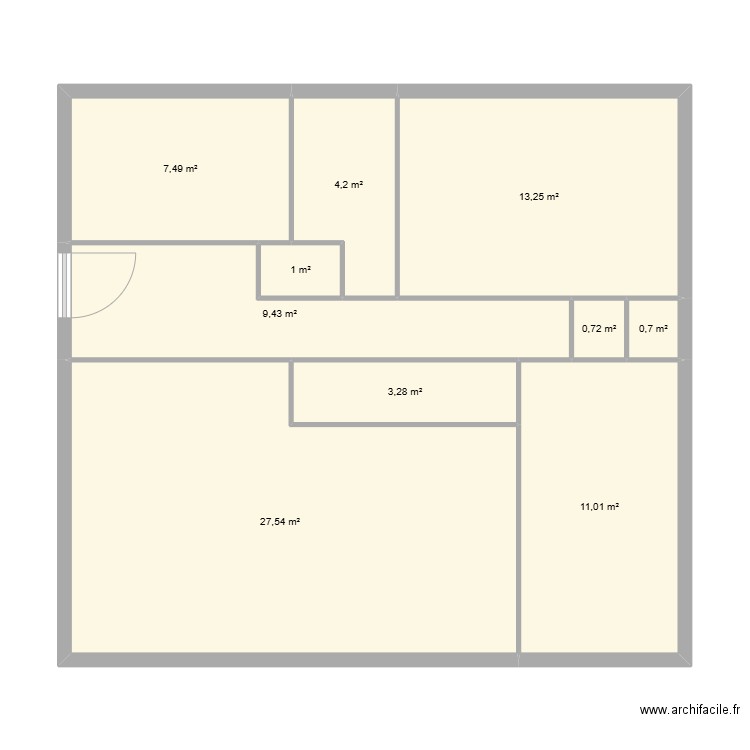 Tremblay. Plan de 10 pièces et 79 m2