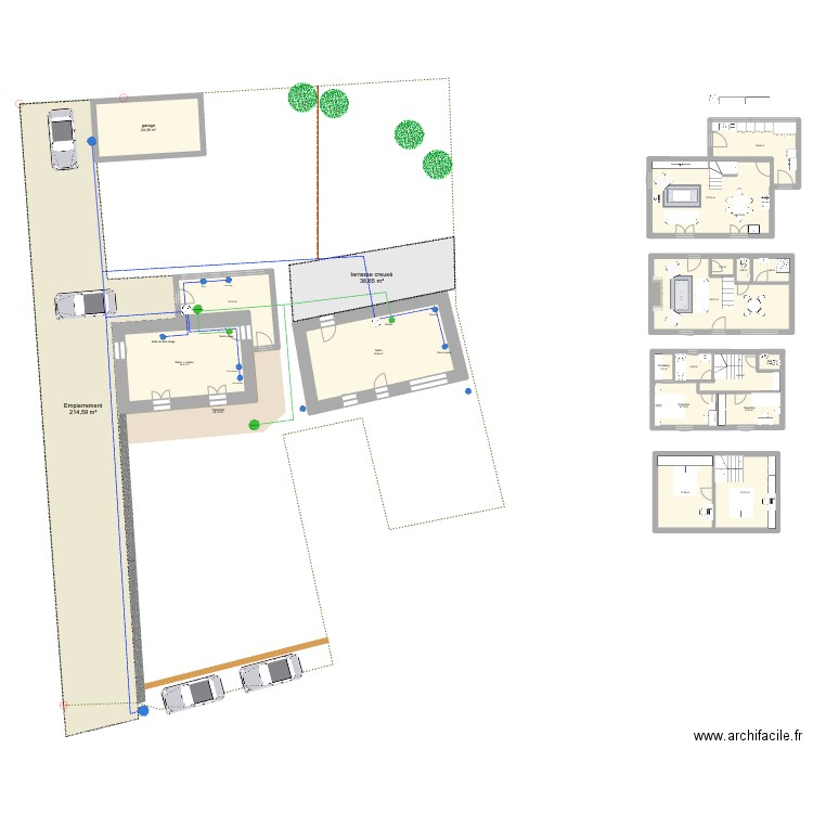 PLOUHINEC ETAGE. Plan de 18 pièces et 288 m2