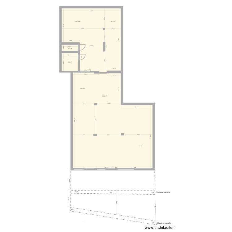 MANOSQUE 5. Plan de 3 pièces et 201 m2