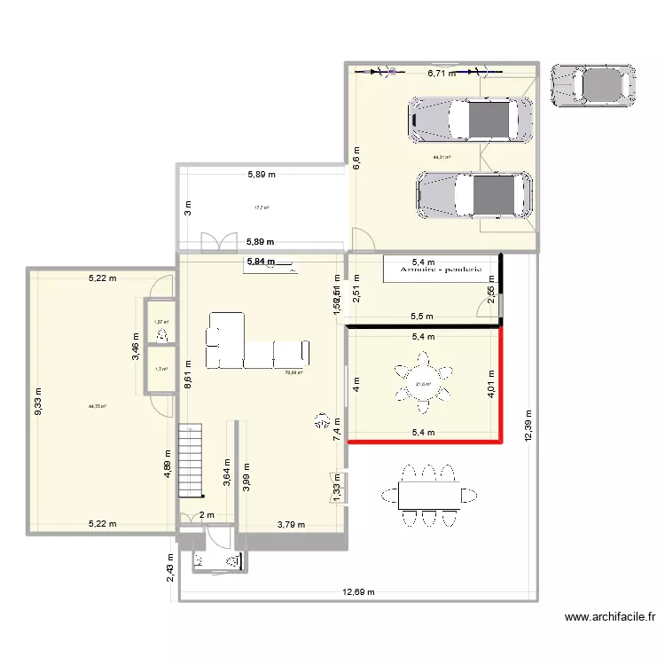 maison actuelle. Plan de maison actuelle. Plan de