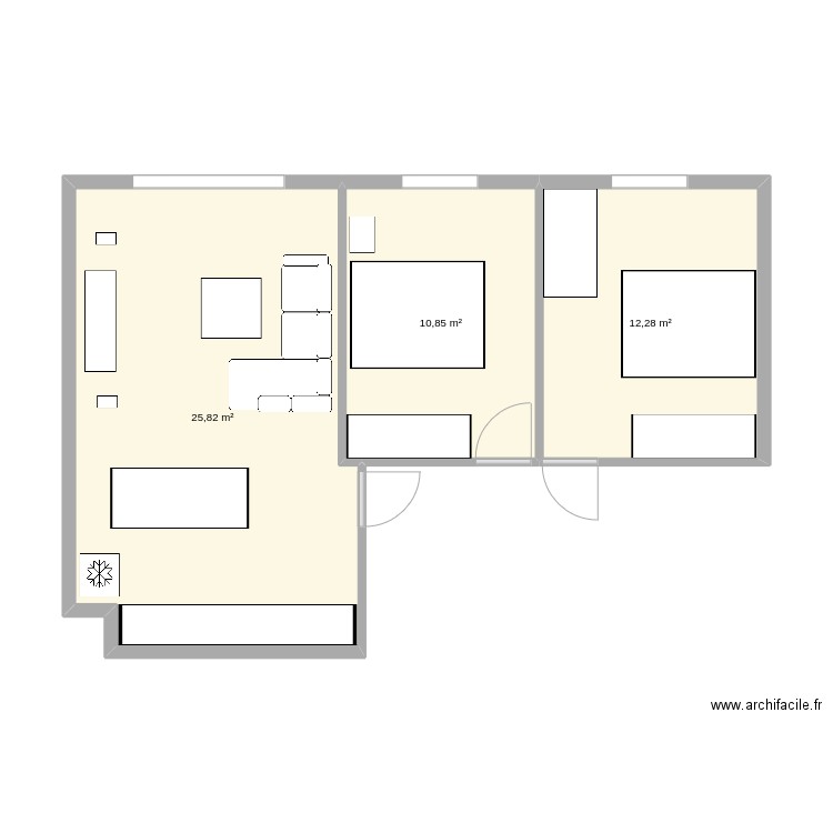salon. Plan de 0 pièce et 0 m2