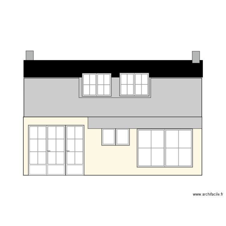 DESSIN FACADE SUD. Plan de 0 pièce et 0 m2