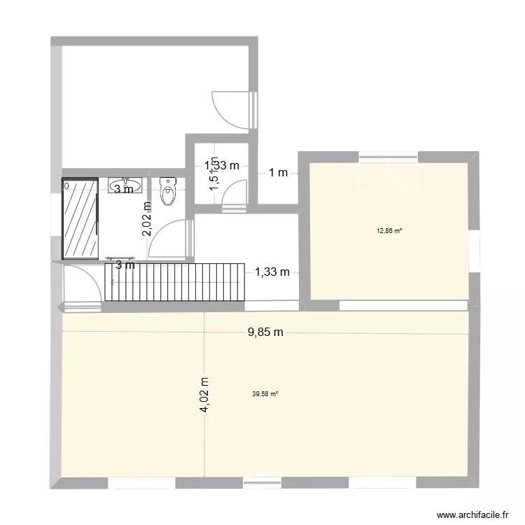 Rabat. Plan de 3 Pièces et 105 m² Rabat. Plan de 3 Pièces et 105 m²