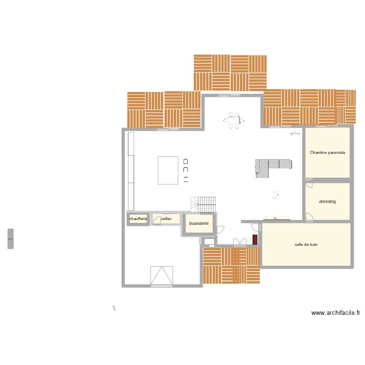 plan rdc idée 1. Plan de 7 pièces et 106 m2