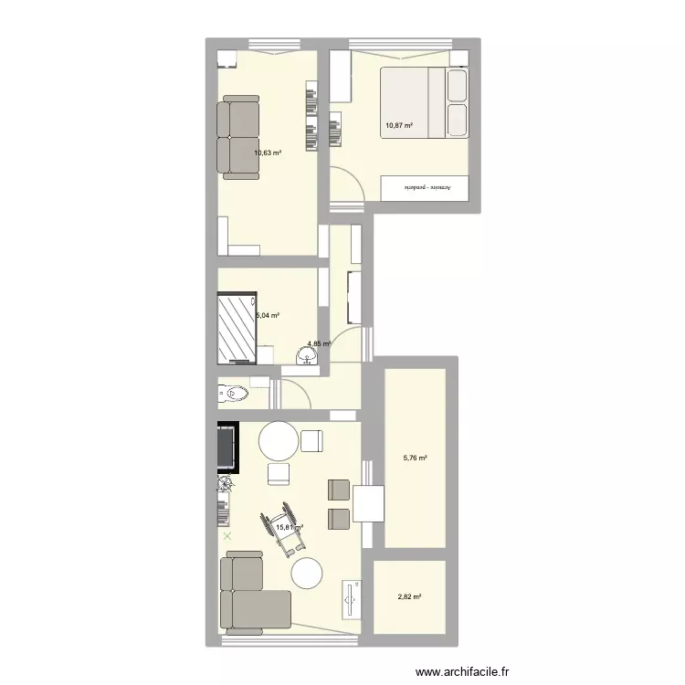 631. Plan de 7 Pièces et 56 m² 631. Plan de 7 Pièces et 56 m²
