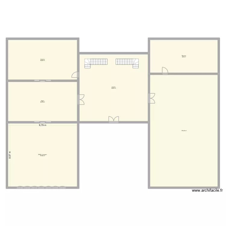 Maison. Plan de 6  et 486 m²