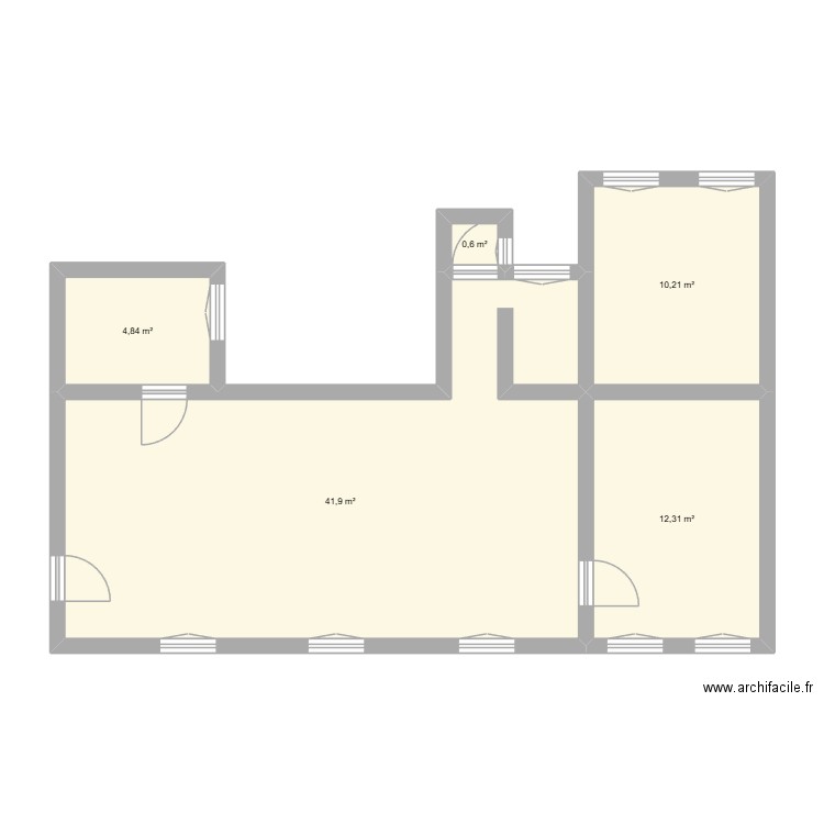 xxx. Plan de 5 pièces et 70 m2