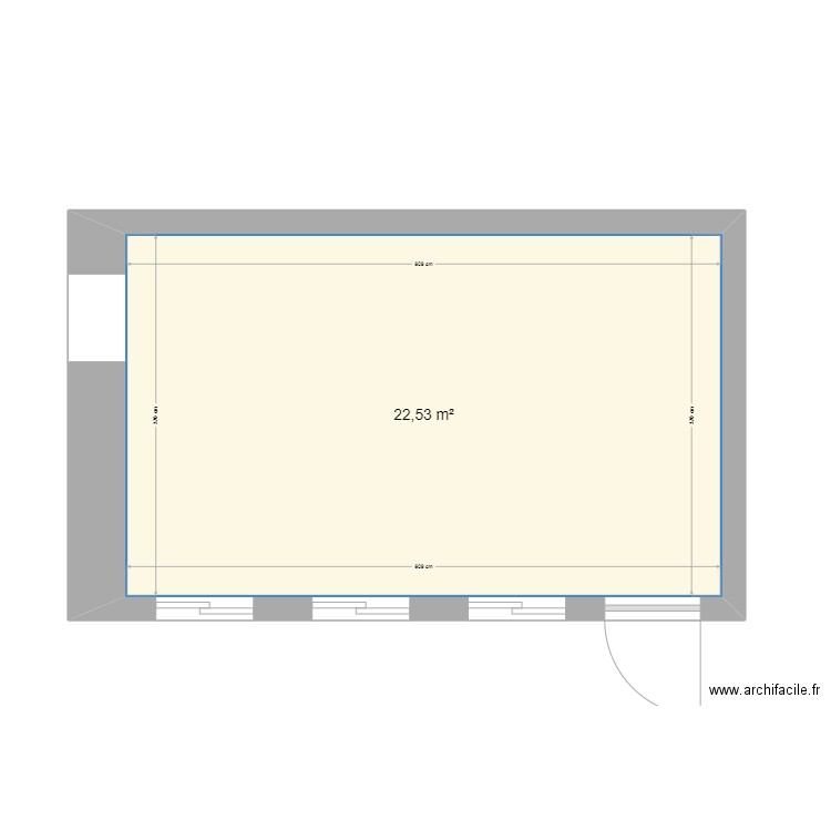 Salle à manger Pitance. Plan de 1 pièce et 23 m2