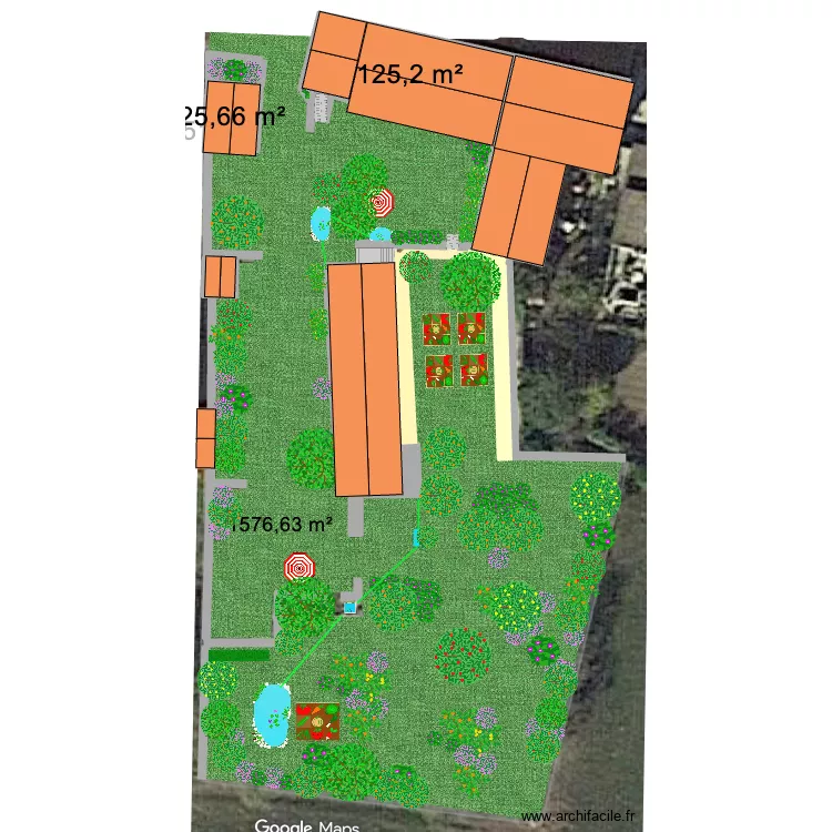 PLAN_JARDIN. Plan de 9 et 575 m² PLAN_JARDIN. Plan de 9 et 575 m²