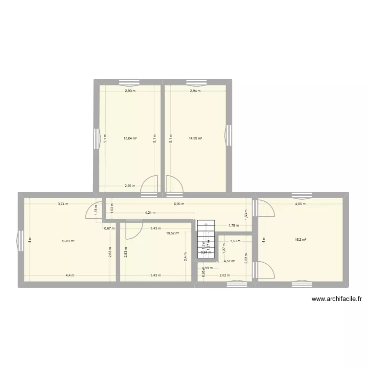 dom zygmunt 1 etage. Plan de 6 et 87 m² dom zygmunt 1 etage. Plan de 6 et 87 m²