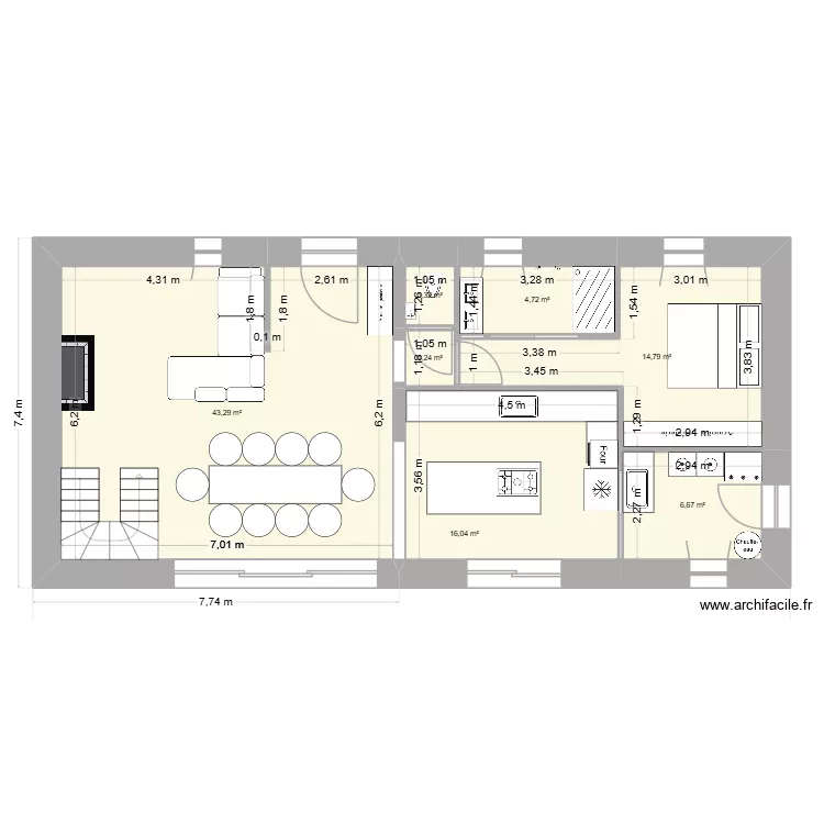 Maison V finale ++. Plan de 16 et 177 m² Maison V finale ++. Plan de 16 et 177 m²