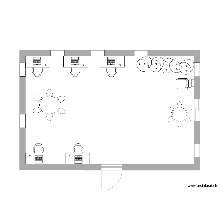 salle informatique. Plan de 0 pièce et 0 m2