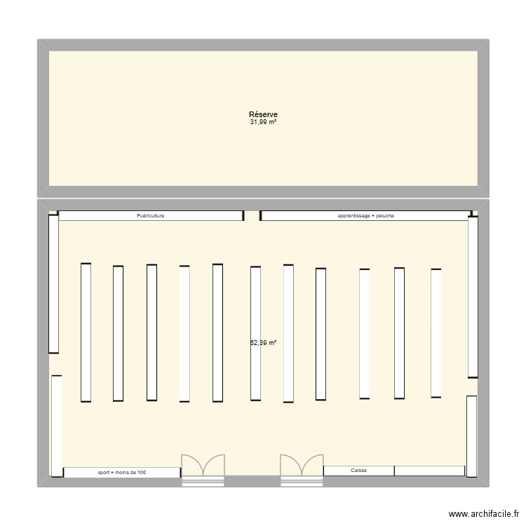 Smyths Toys CRA 2. Plan de 2 pièces et 94 m2
