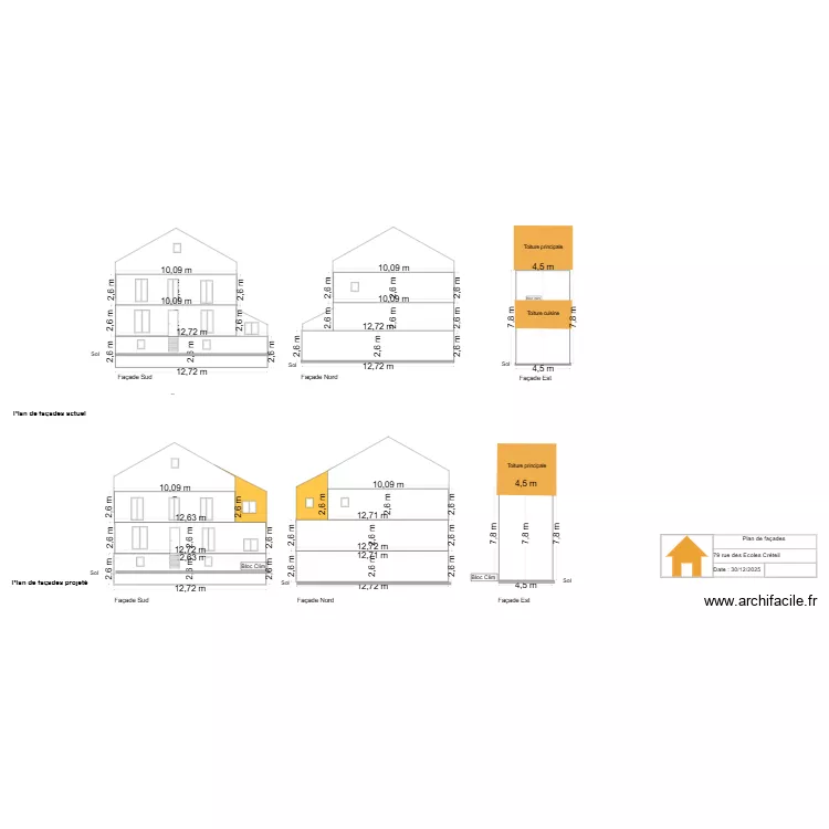 Plan de façade Créteil. Plan de Plan de façade Créteil. Plan de