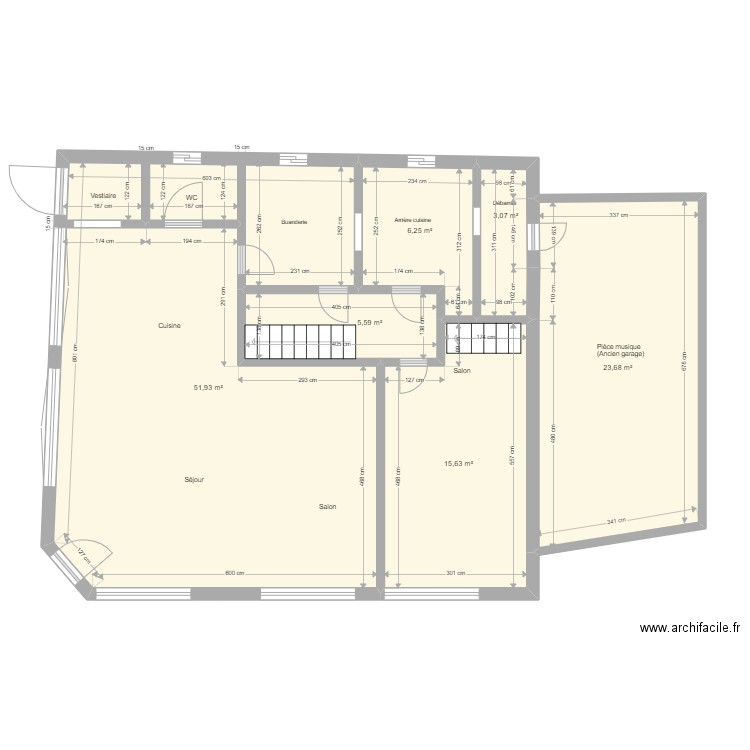 ardennes 24 st hubert. Plan de 6 pièces et 106 m2