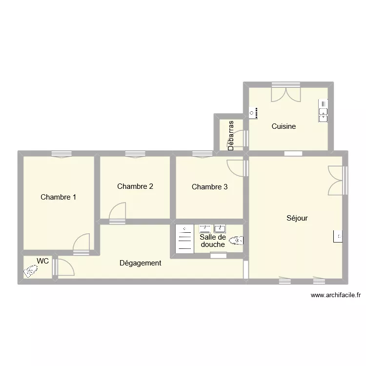 roy maison. Plan de 9  et 98 m²