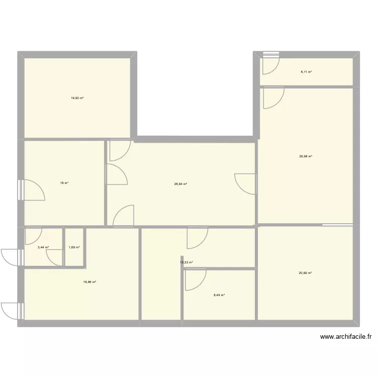 Hazotte. Plan de 11 et 170 m² Hazotte. Plan de 11 et 170 m²