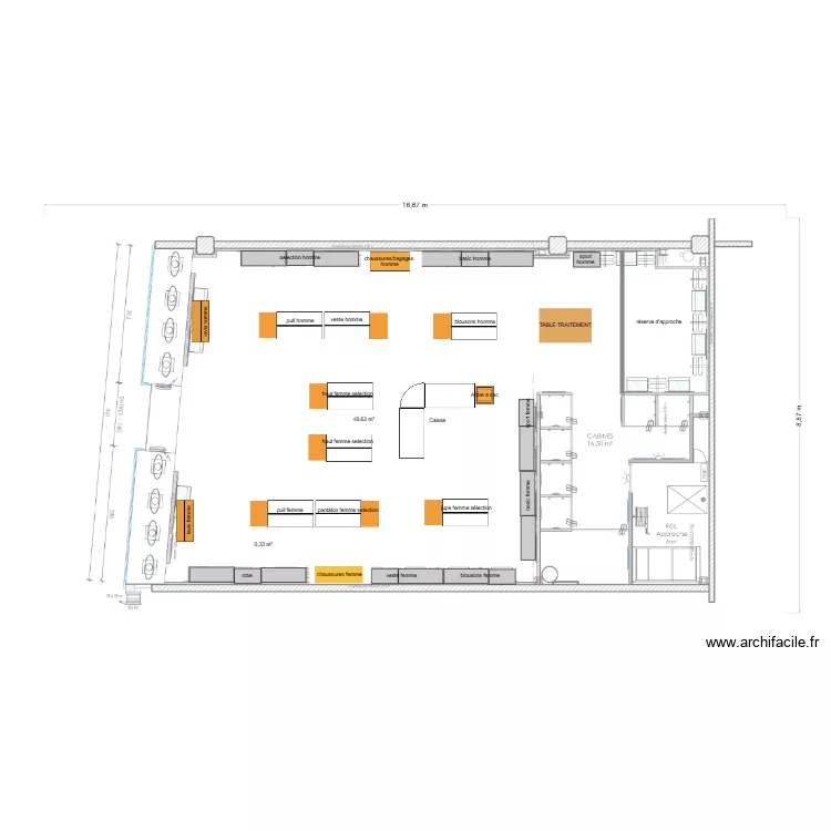 amenagement boutique ding fring ikks. Plan de 