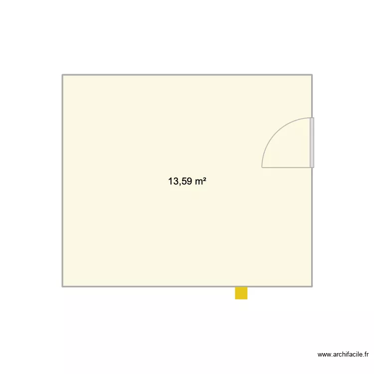 chambre Philippe. Plan de 1  et 14 m²