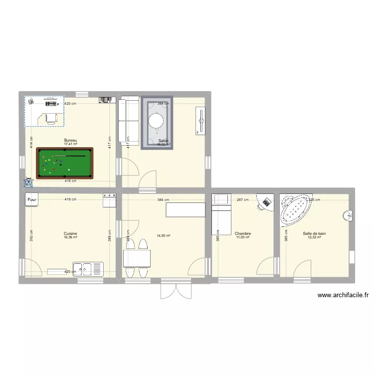 Maison bien soign&eacute; . Plan de 