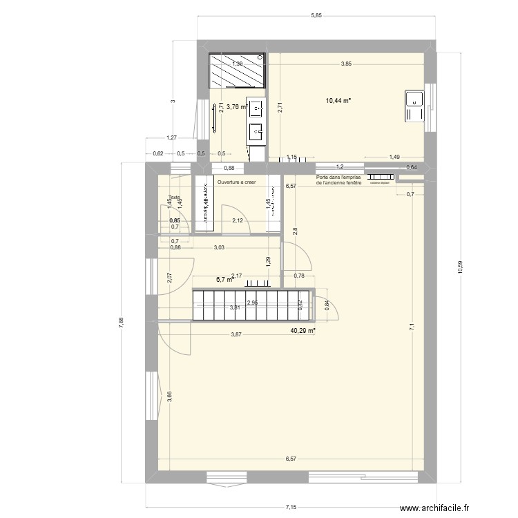 Camille. Plan de 4 pièces et 61 m2