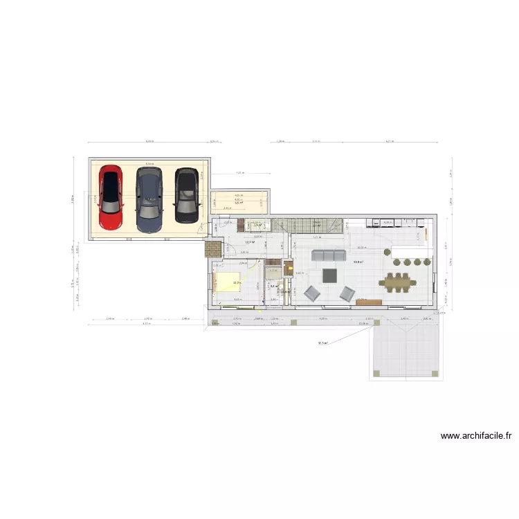 RDC Hermas villa bas. Plan de 