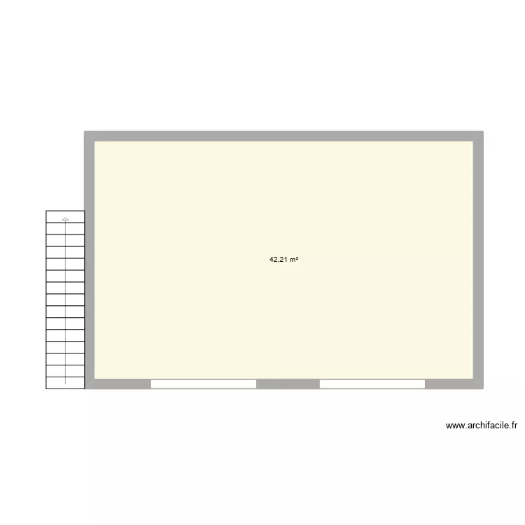 Comit&eacute;  des f&ecirc;tes. Plan de 1  et 42 m²