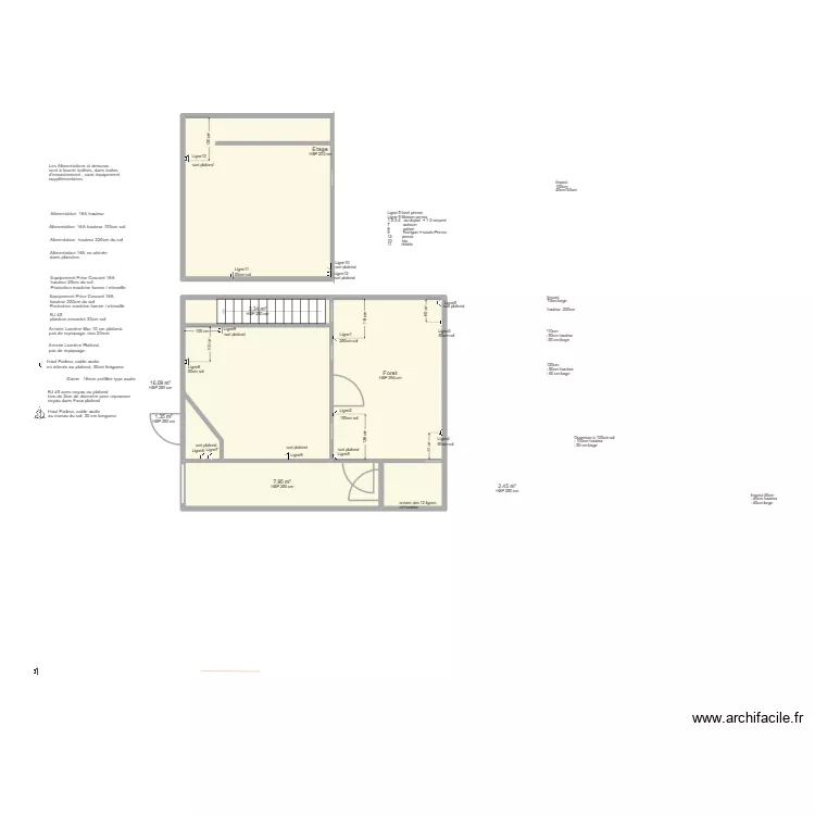 Dinan TirNaNog Audio. Plan de 7  et 68 m²