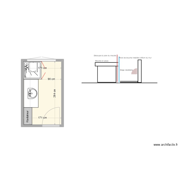 Krause_Projet. Plan de 1 pièce et 5 m2