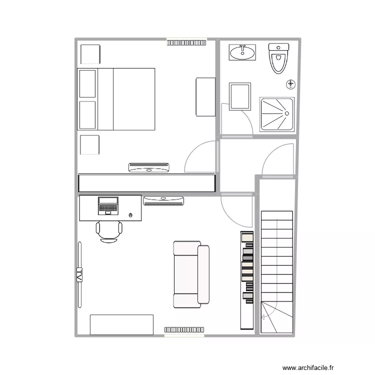 2 chambres bis. Plan de 5 et 40 m² 2 chambres bis. Plan de 5 et 40 m²