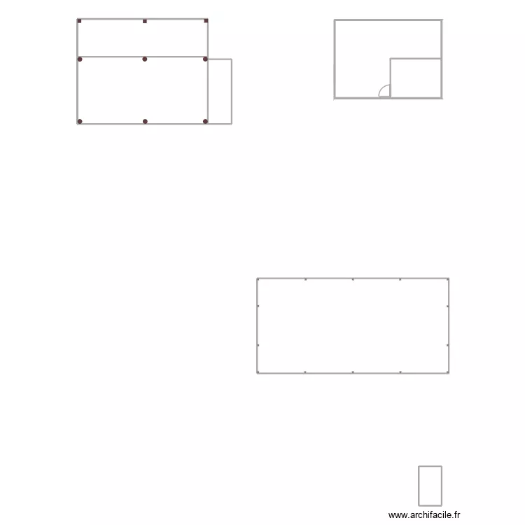 D&eacute;pendances Fibro. Plan de 7  et 117 m²