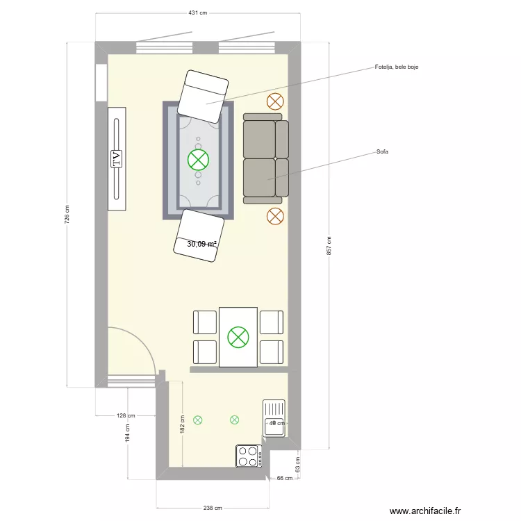 osnova. Plan de 1 et 30 m² osnova. Plan de 1 et 30 m²
